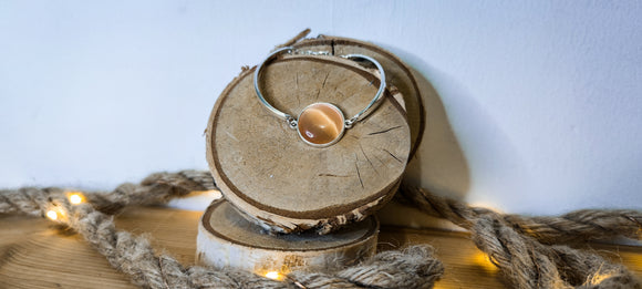 Bracelet argenté saumon