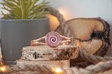 Bracelet jonc rose gold spirale rose