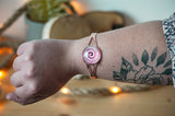 Bracelet jonc rose gold spirale rose